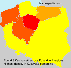 Surname Kesikowski in Poland