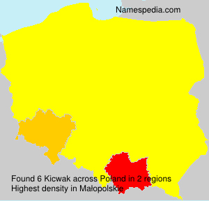 Surname Kicwak in Poland Surname Kicwak in Poland