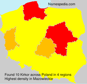 Surname Kirkor in Poland