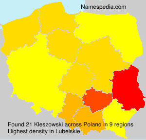 Surname Kleszowski in Poland