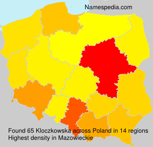 Surname Kloczkowska in Poland