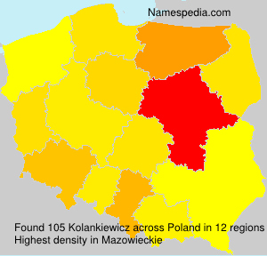 Surname Kolankiewicz in Poland