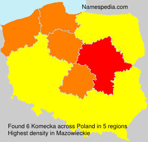 Surname Komecka in Poland Surname Komecka in Poland