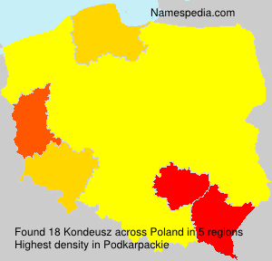 Surname Kondeusz in Poland