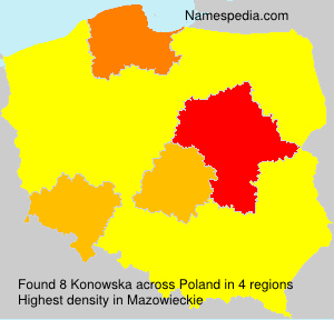 Surname Konowska in Poland