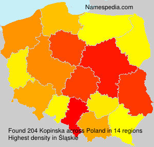 Surname Kopinska in Poland