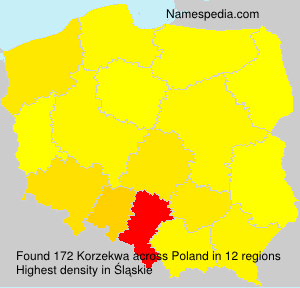 Surname Korzekwa in Poland