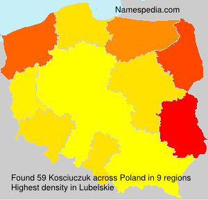 Surname Kosciuczuk in Poland