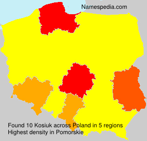 Surname Kosiuk in Poland