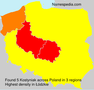Surname Kostyniak in Poland