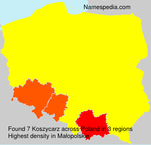 Surname Koszycarz in Poland