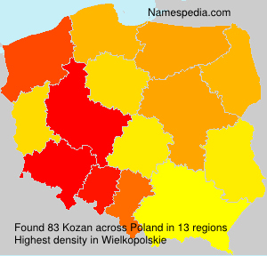 Surname Kozan in Poland