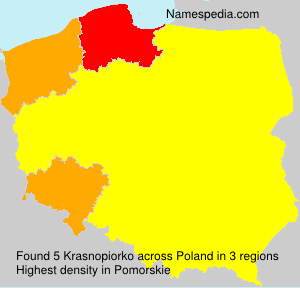 Surname Krasnopiorko in Poland