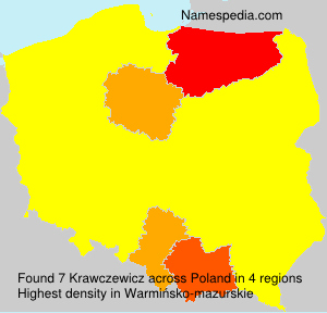 Surname Krawczewicz in Poland Surname Krawczewicz in Poland