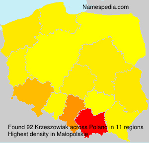 Surname Krzeszowiak in Poland