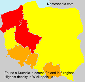 Surname Kuchcicka in Poland