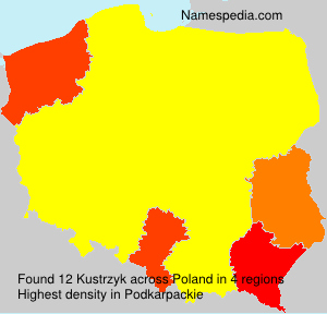 Surname Kustrzyk in Poland