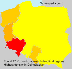 Surname Kuziomko in Poland