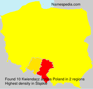 Surname Kwiendacz in Poland