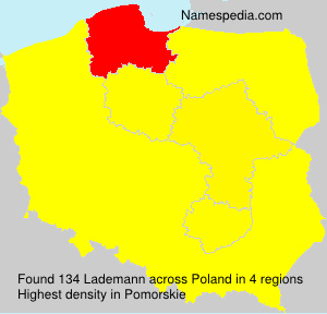 Surname Lademann in Poland