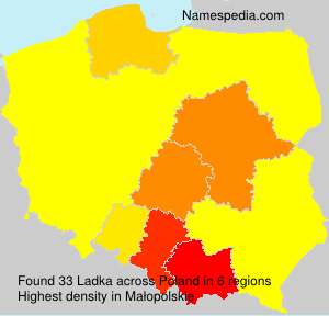 Surname Ladka in Poland