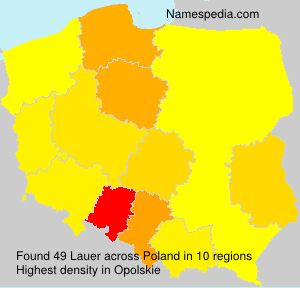Surname Lauer in Poland