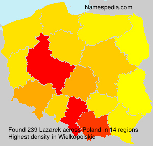 Surname Lazarek in Poland