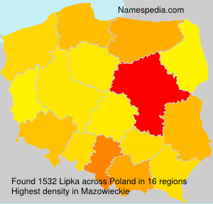 Surname Lipka in Poland