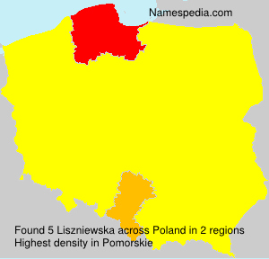 Surname Liszniewska in Poland Surname Liszniewska in Poland