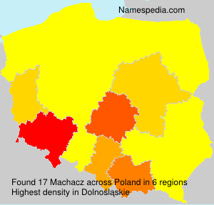 Surname Machacz in Poland