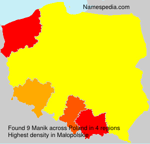 Surname Manik in Poland