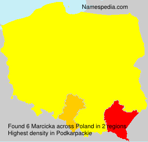 Surname Marcicka in Poland Surname Marcicka in Poland