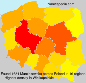 Surname Marcinkowska in Poland