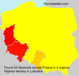 Surname Markulak in Poland