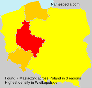 Surname Maslaczyk in Poland
