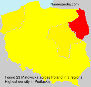 Surname Matowicka in Poland