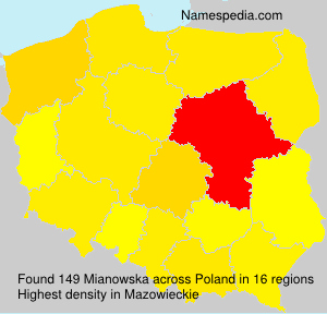 Surname Mianowska in Poland