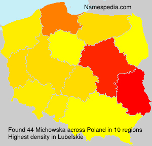 Surname Michowska in Poland