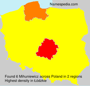 Surname Mihuniewicz in Poland