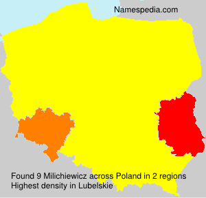 Surname Milichiewicz in Poland
