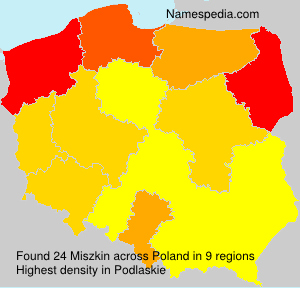 Surname Miszkin in Poland
