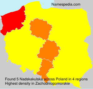Surname Nadskakulska in Poland