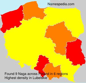 Surname Naga in Poland