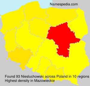 Surname Niesluchowski in Poland