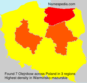 Surname Olejnikow in Poland