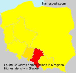 Surname Olszok in Poland