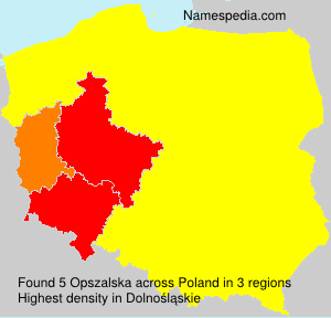 Surname Opszalska in Poland