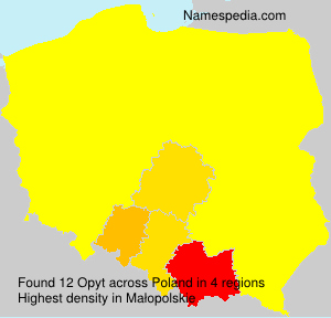 Surname Opyt in Poland