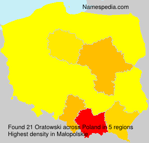 Surname Oratowski in Poland