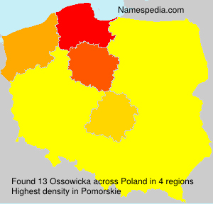 Surname Ossowicka in Poland